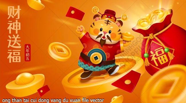 ong than tai cui dong vang du xuan file vector